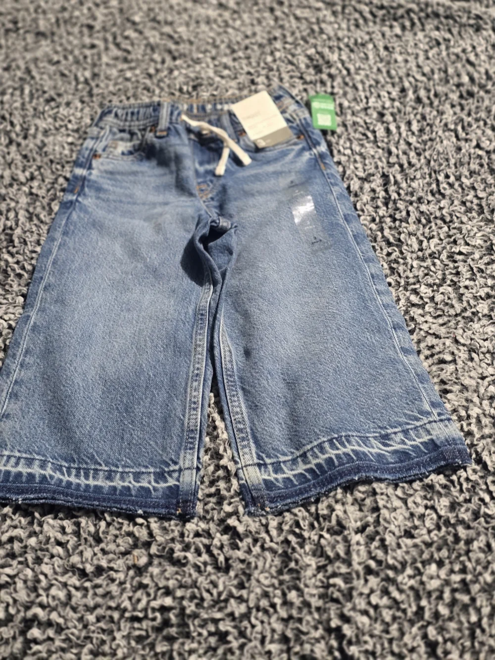 GAP Kids Medium Blue Wide-Leg Denim Jeans with Drawstring